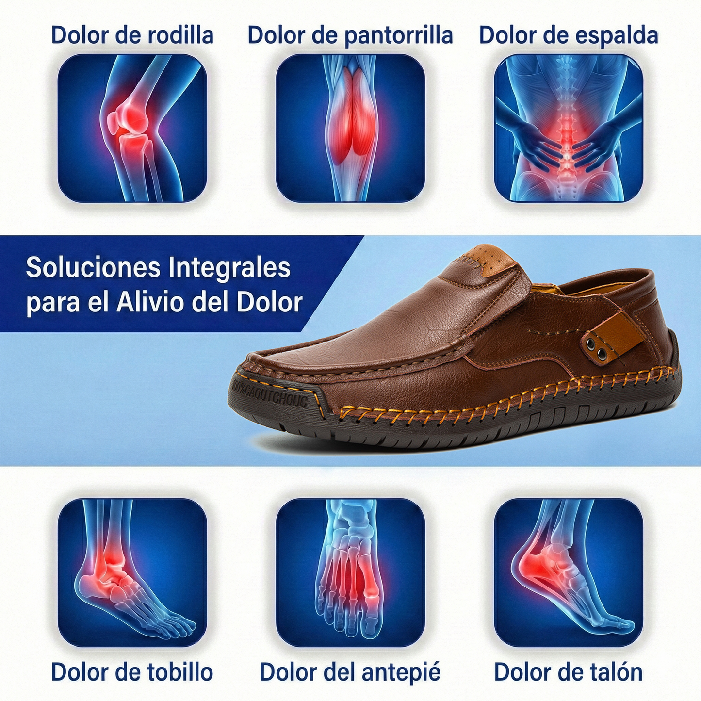 Mocasines de Cuero Premium - Comodidad y Estilo-Diseño ergonómico con soporte de arco, impermeables y antideslizantes. 🔥 ¡50% de descuento por tiempo limitado!